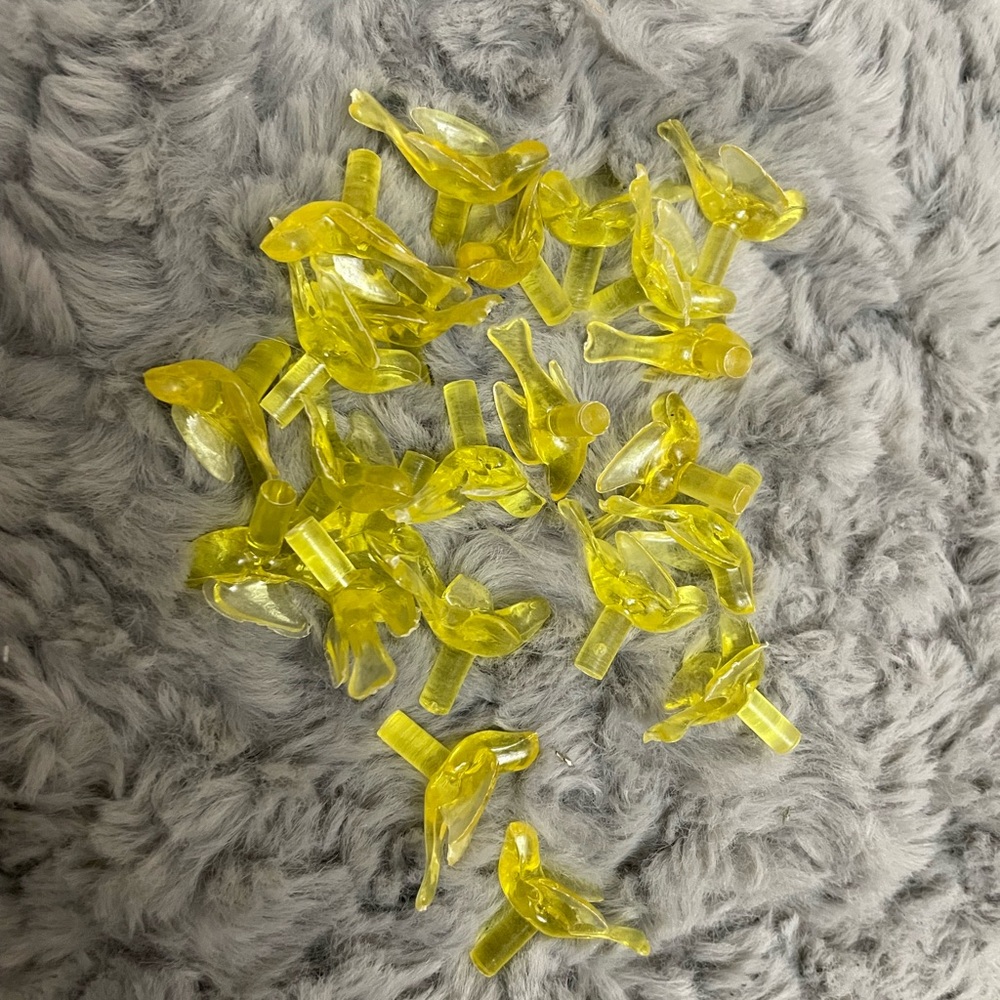 Ceramic Christmas Tree Replacement Bulbs - yellow birds (20)